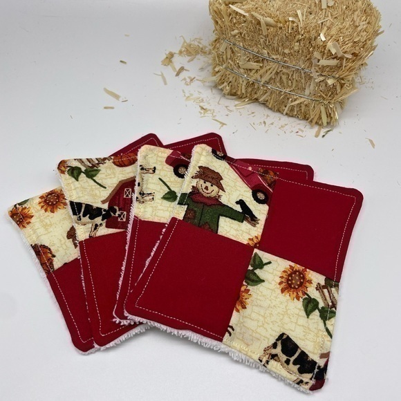 Hand Crafted Other - Set of 4 Fall Themed Handmade Reusable Makeup Remover Pads